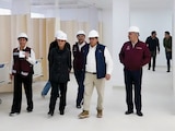 LA MANDATARIA, ayer, con el gobernador Alfredo Ramírez Bedolla.