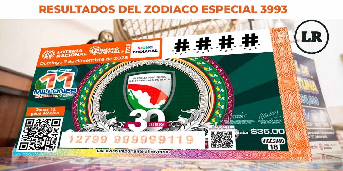 Zodiaco Especial 1729 Resultados del Sorteo del 7 de diciembre del 2025 de Lotería Nacional.