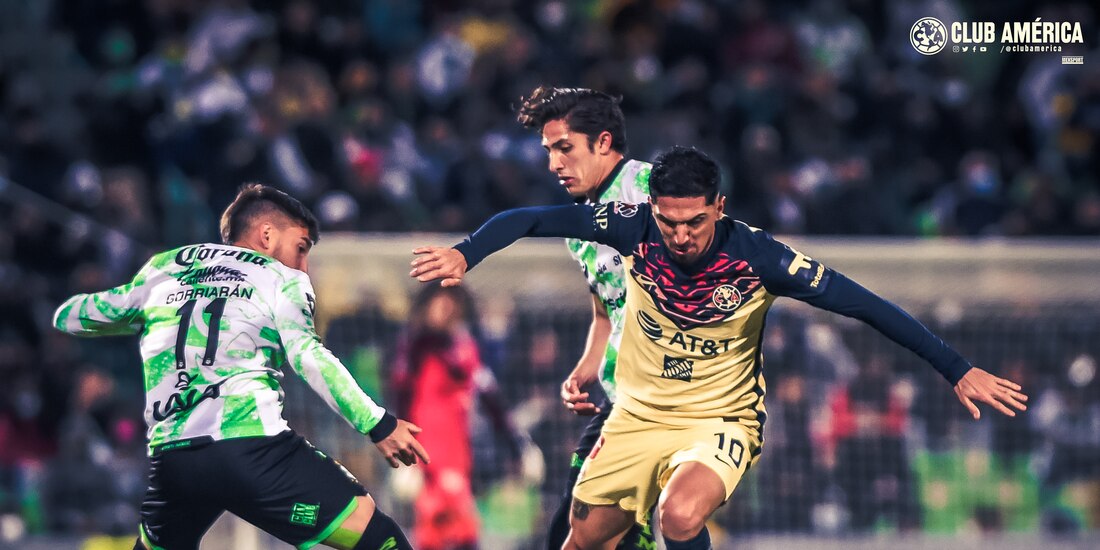 América venció 3-2 a Santos en Torreón en la Jornada 5 del Clausura 2022.