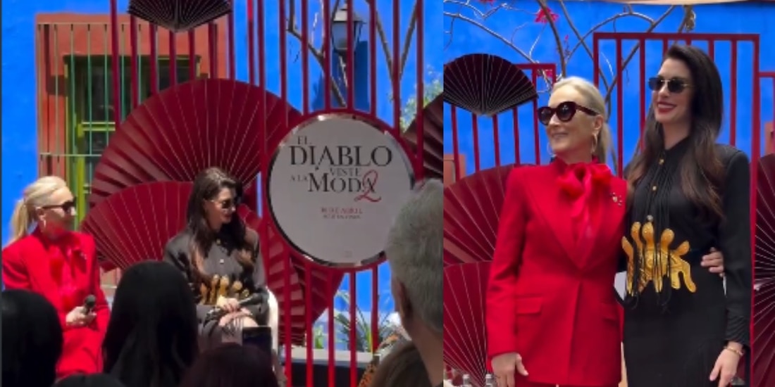 Anne Hathaway y Meryl Streep llegan al Museo Frida Kahlo por El Diablo Viste a la Moda 2