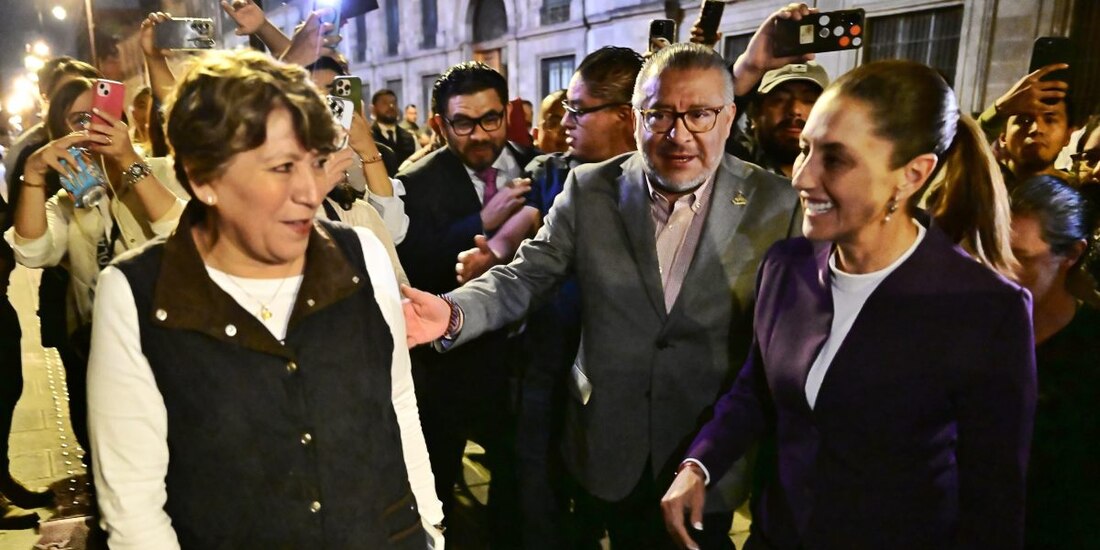 Delfina Gómez se reúne con Claudia Sheinbaum.