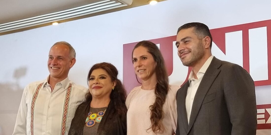 Hugo López-Gatell, Clara Brugada, Mariana Boy y Omar García Harfuch, contendientes por la candidatura de Morena a la CDMX.