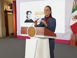 Claudia Sheinbaum, este martes en Palacio Nacional.
