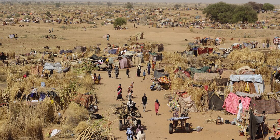 Campamento para desplazados en Tawila, Darfur del Norte, Sudán.