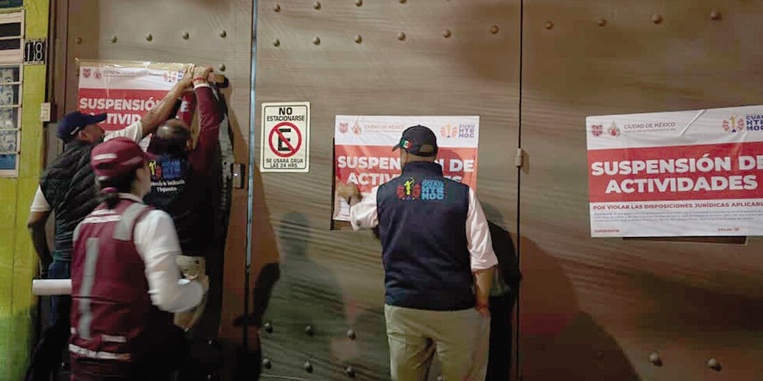 Autoridades capitalinas y de la alcaldía Cuauhtémoc, el martes.